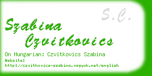 szabina czvitkovics business card